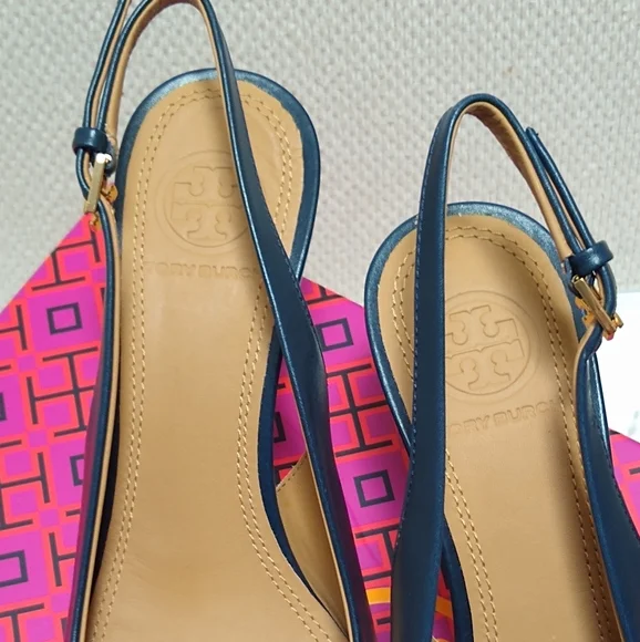 Tory Burch Penelope Cap Toe Slingback Pump Heel